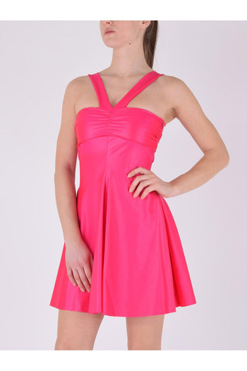 Abito Incrocio Lycra Fuxia - 3