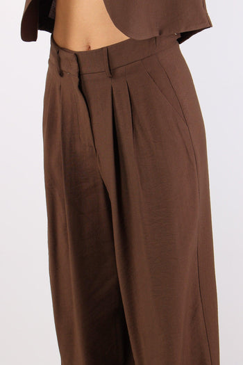 Pantalone Elastico Bottoni Moro - 7