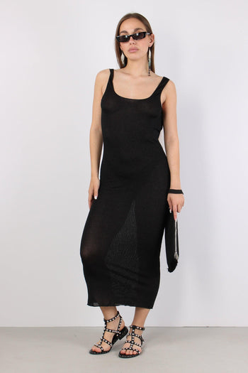 Abito Lurex Scavo Dietro Nero - 2