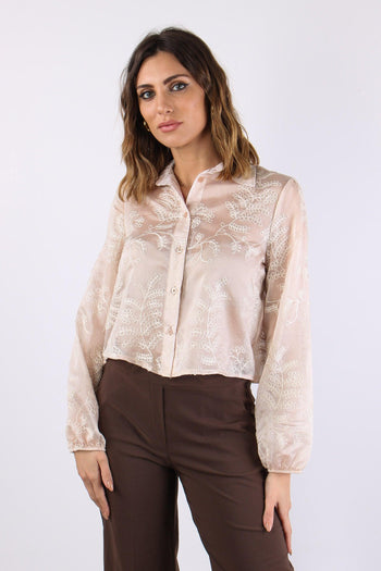 Camicia Mussola Ricami Cipria - 2