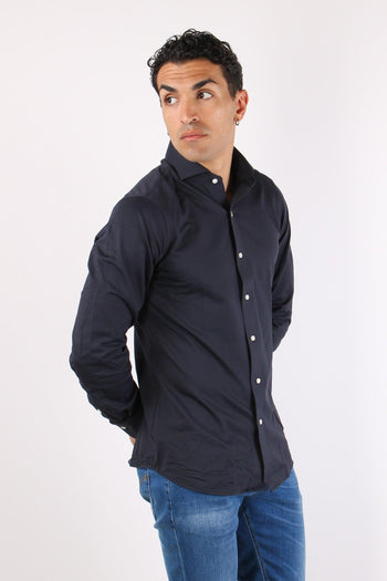 Camicia Technical Piquet Navy - 5
