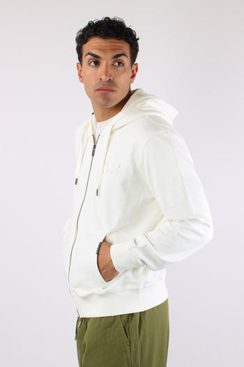 Felpa Full Zip Delavee Bianco - 6
