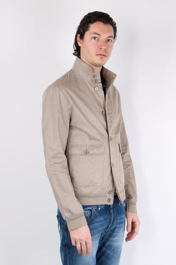 Bomber Lino Bottoni Beige/safari - 6