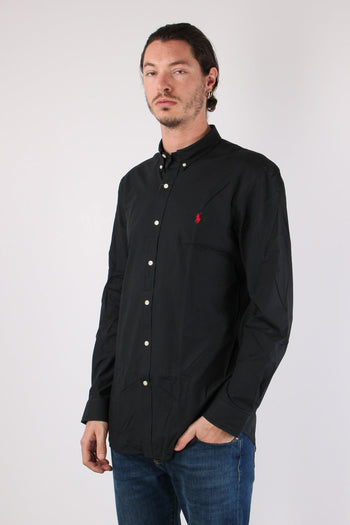 Camicia Slim Botton Down Polo Black - 3