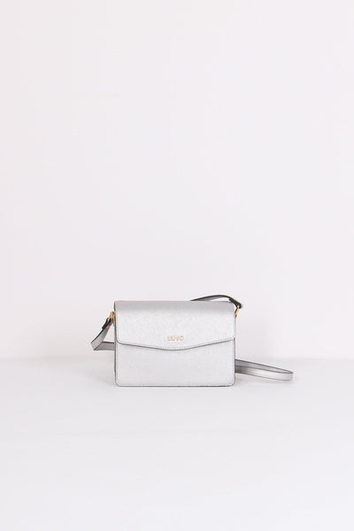 Tracolla Saffiano Silver
