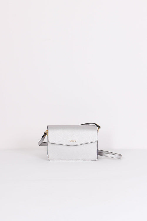Tracolla Saffiano Silver