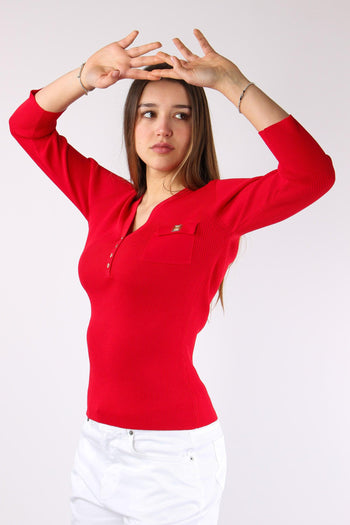 Deneuve Maglia Costina Taschino Flame S - 5