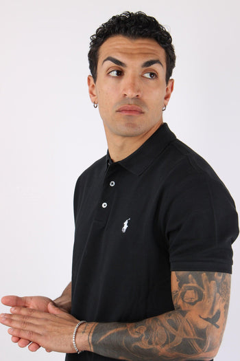 Polo Slim Fit Soft Polo Black - 7