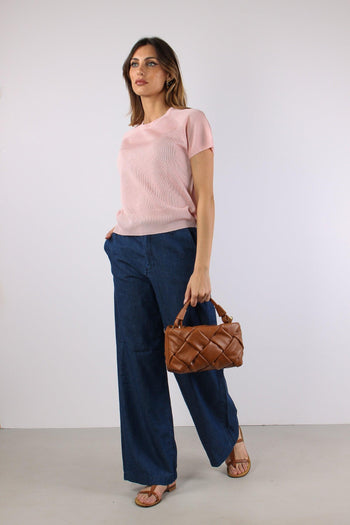 Maglia M/m Filo Cotone Rosa - 5
