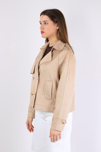 Peacot Corto Tessuto Diagonale Oat - 5