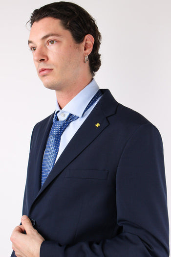 Abito Misto Lana Slim Blu - 8