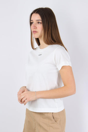 Basico T-shirt Jersey Logo Bianco - 4
