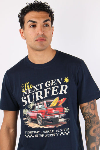 T-shirt Maxi Stampa Navy Blue - 7