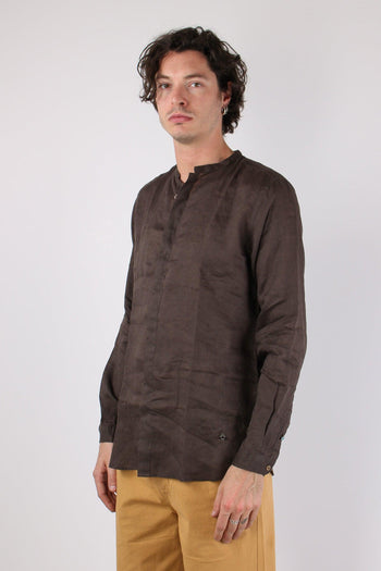 Camicia Coreana Lino Caffe - 3