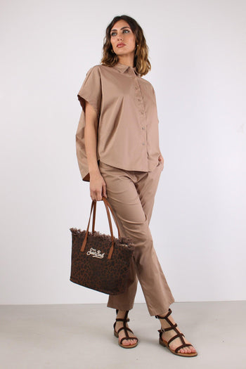 Camicia Over Squadrata Hazelnut - 5