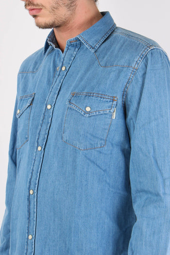 Camicia Denim Automatici Denim Chiaro - 7