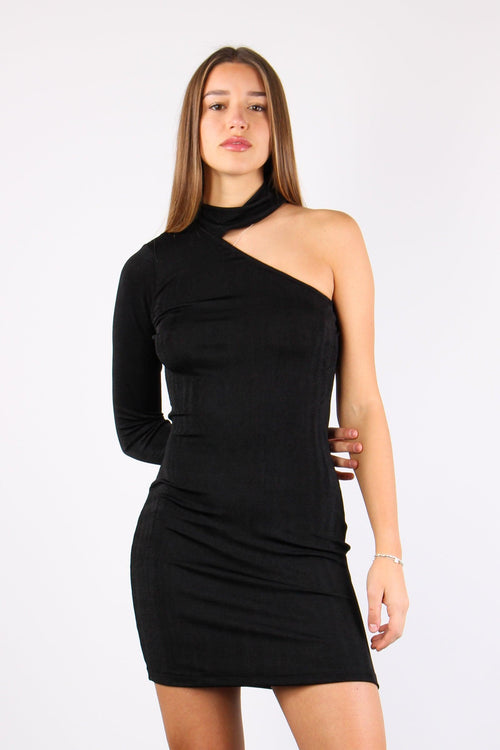 Abito Monospalla Colletto Nero