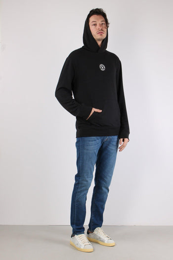 Felpa Cappuccio Logo Centrale Polo Black - 6