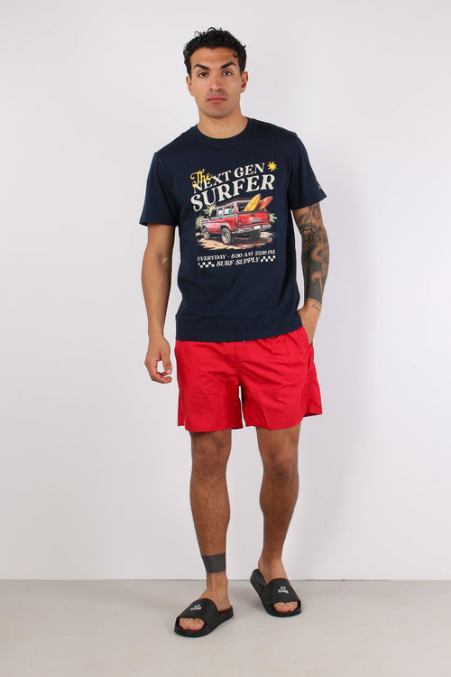 T-shirt Maxi Stampa Navy Blue