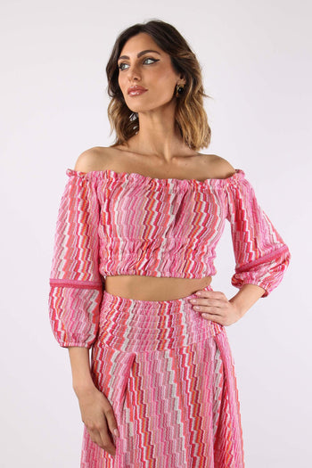 Top Balze Spalla Scesa Electric Fuxia - 2