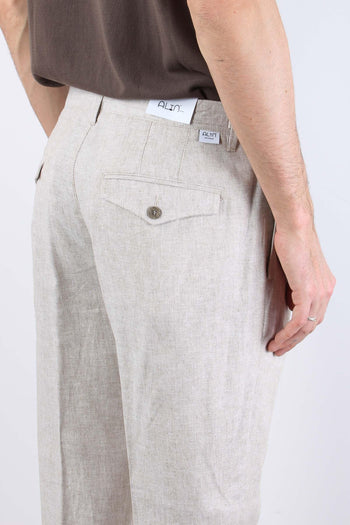 Orzo Pantalone Misto Lino Sabbia - 5
