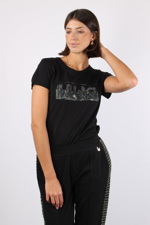 T-shirt Mc Logo Militare Nero/dark Green - 2