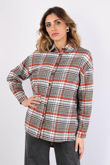 Camicia Flanella Scozzese Grigio/ruggine - 6