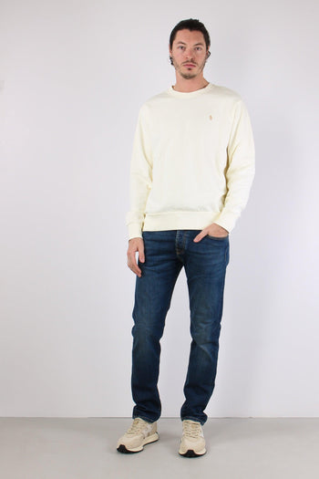 Felpa Girocollo Garzata Cream - 5