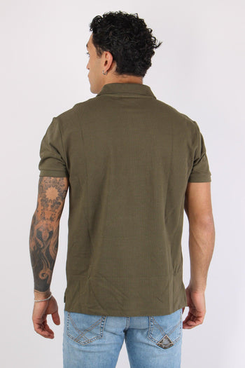 Polo Slim Fit Mesh Canopy Olive - 4