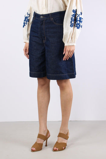 Ozono Bermuda Bull Denim Scuro - 3