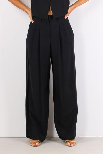 Pantalone Bottoni Gioiello Nero - 2