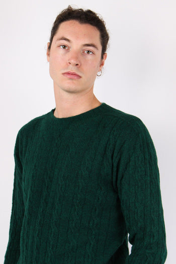 Pr533 Maglia Girocollo Misto Verde - 7