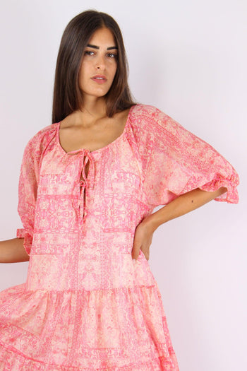 Abito Fantasia Bandana Fucsia - 6