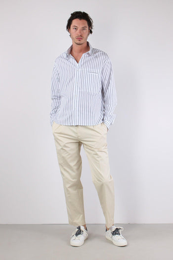 Barca Camicia Riga Tasca Blu/bianco - 2