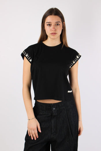 T-shirt Ricamo Conchiglia Nero - 2