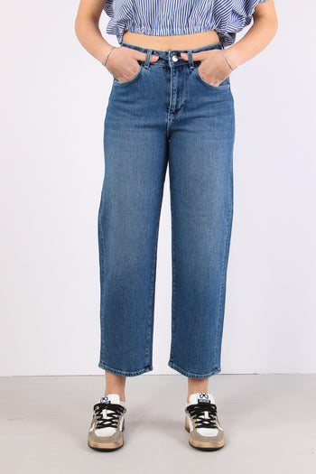 Denim Dritto Cropped Denim Scuro - 2