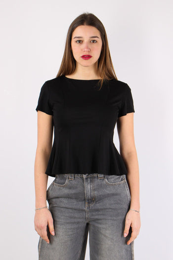 T-shirt M/m Riprese Fianchi Nero - 2