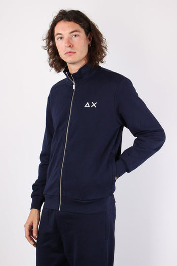 Maglia Cotone Full Zip Navy Blue - 6