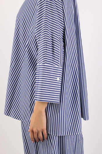 Hudson Camicia Cotone Riga Blu/bianco - 7