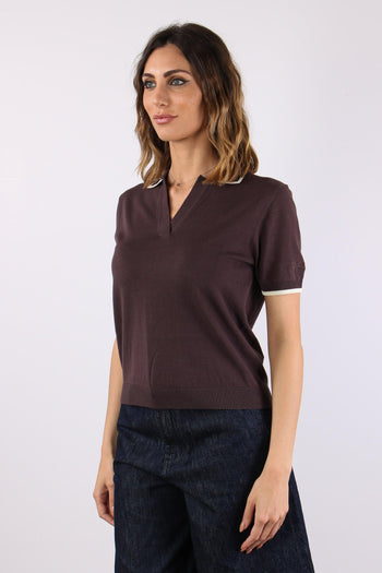 Polo Derby Profilo Contrasto Moro/beige - 3