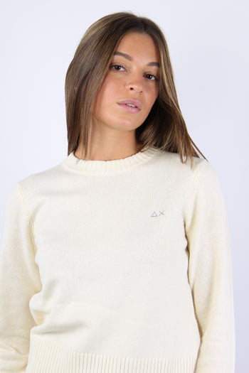 Girocollo Misto Cashmere Bianco - 5