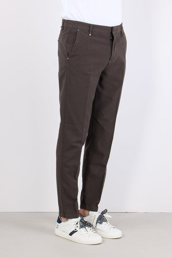 Pantalone Chino Misto Lino Caffe - 6