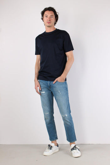 T-shirt Basica Modal Blu - 2
