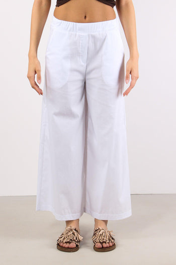 Pantalone Cropped Cotone Bianco - 2