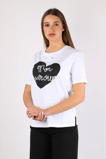 T-shirt Cuore Ricamo Bianco - 2