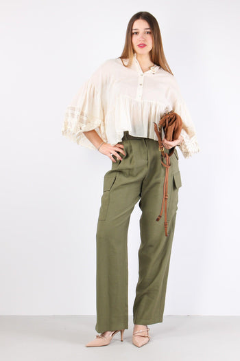 Krochet Blusa Mussola Pizzo Ivory - 3