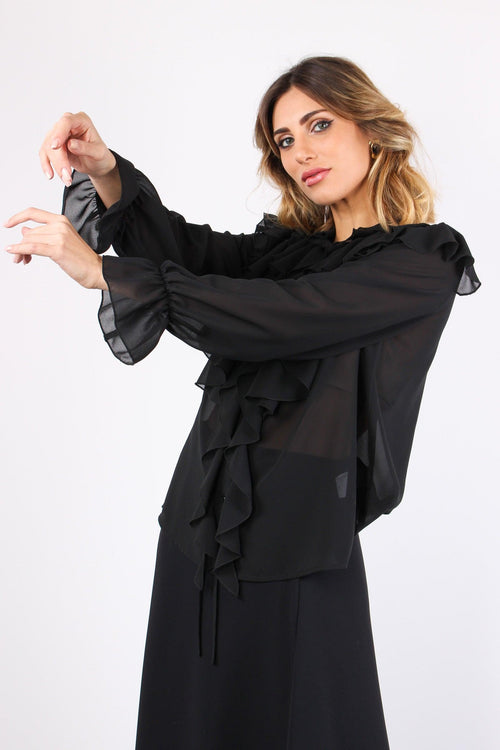 Blusa Georgette Rouge Nero - 2