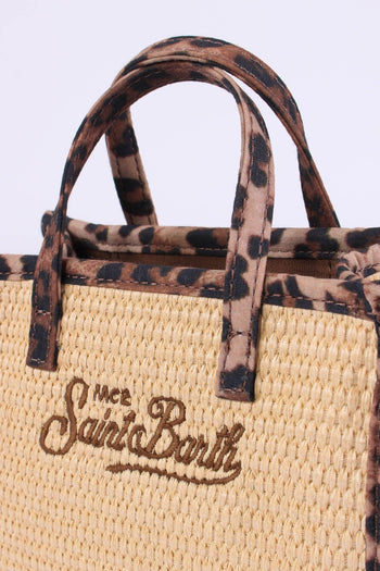 Vivian Mini Paglia Profilo Contrasto Beige/leopard - 6