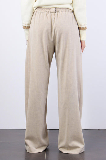 Pantalone Flanella Pences Piat Ecru - 4