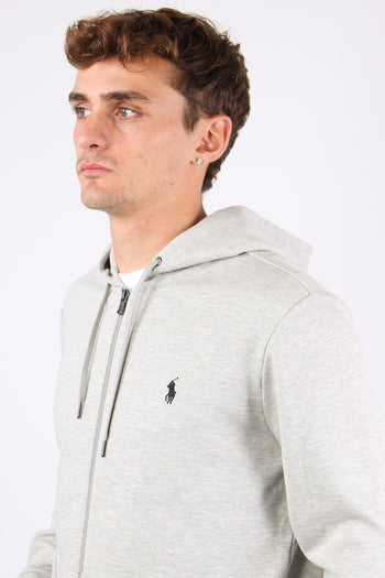 Felpa Zip Cappuccio Logo Sport Heather - 6